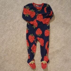 Strawberry Print Kids One Piece